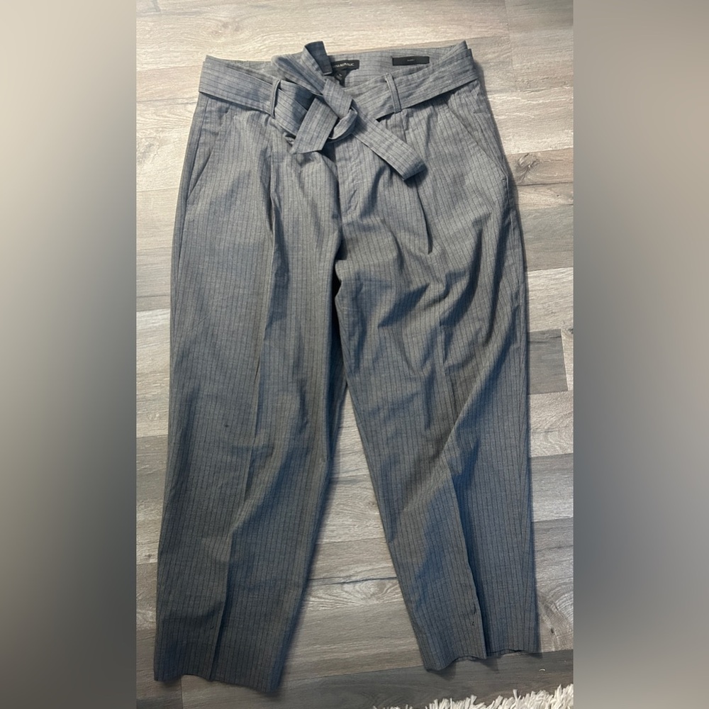 Banana Republic Charcoal Pinstripe Dress Pants